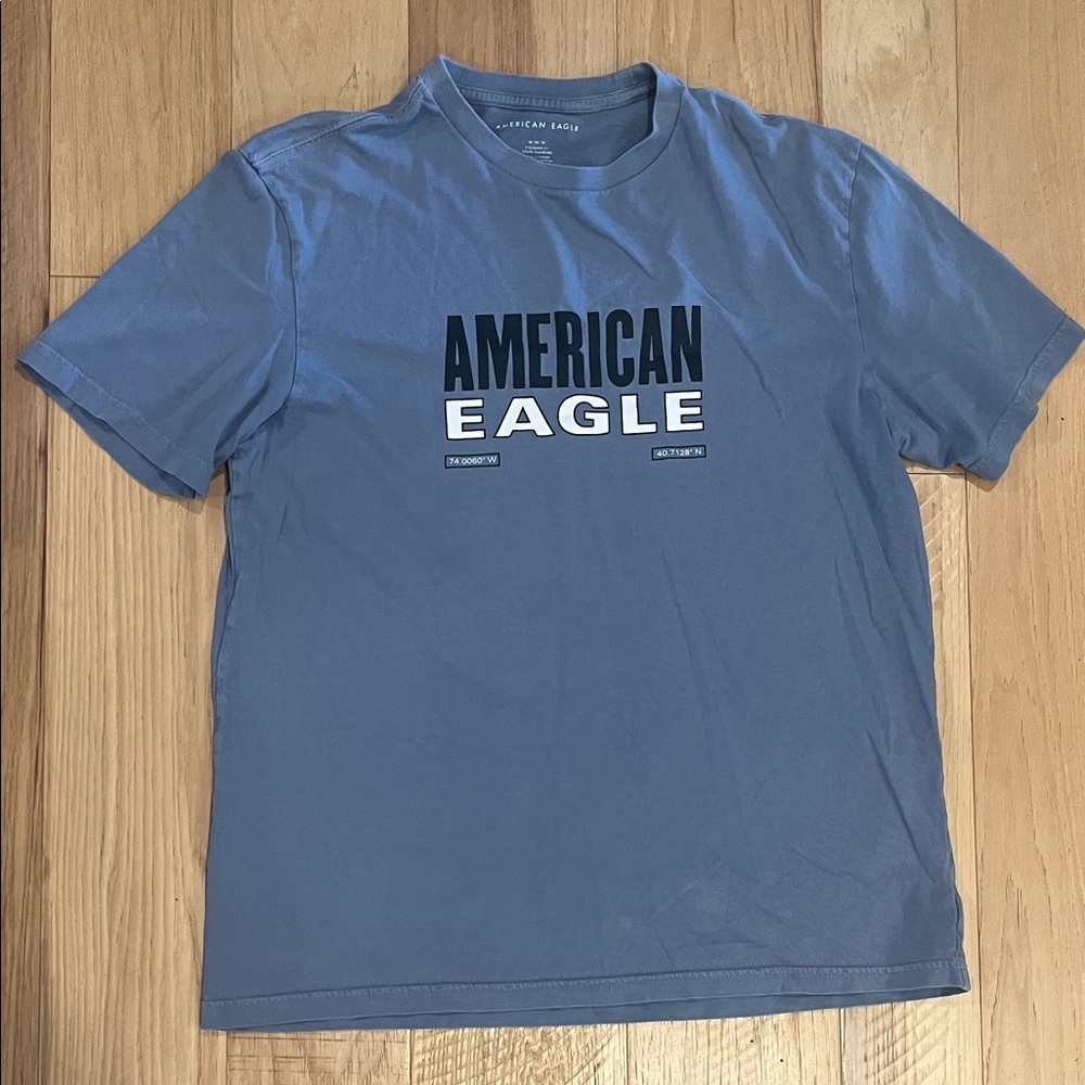 American Eagle Outfitters Slate Blue Tee shirt men medium